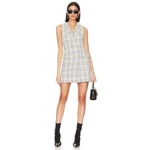 NWOT Alice + Olivia Jordy Double Breasted Tuxedo Dress - Tweed Plaid Blazer